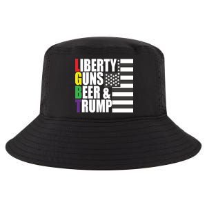 Liberty Guns Beer Trump LGBT Flag Cool Comfort Performance Bucket Hat