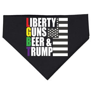 Liberty Guns Beer Trump LGBT Flag USA-Made Doggie Bandana