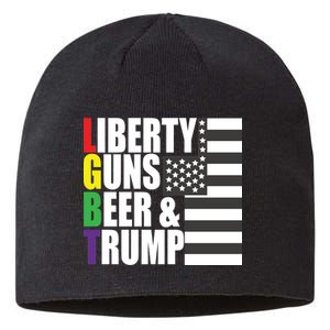 Liberty Guns Beer Trump LGBT Flag Sustainable Beanie