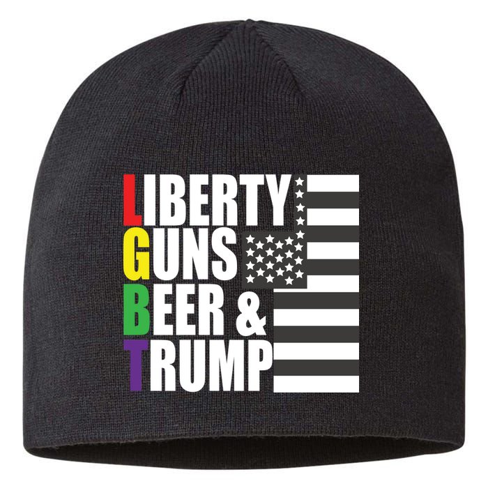 Liberty Guns Beer Trump LGBT Flag Sustainable Beanie