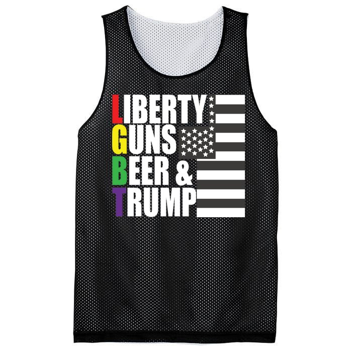 Liberty Guns Beer Trump LGBT Flag Mesh Reversible Basketball Jersey Tank