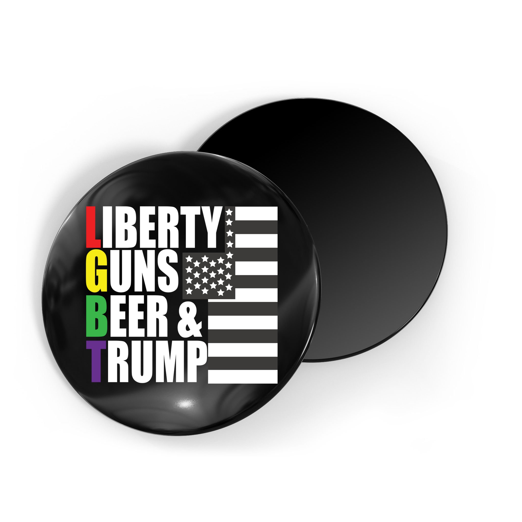 Liberty Guns Beer Trump LGBT Flag Magnet