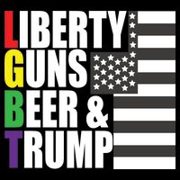 Liberty Guns Beer Trump LGBT Flag Zip Tote Bag