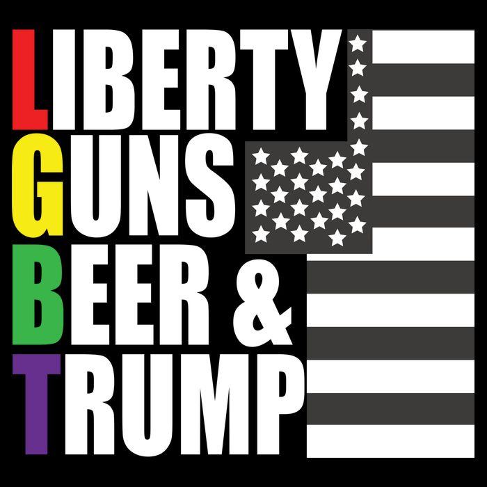 Liberty Guns Beer Trump LGBT Flag Zip Tote Bag