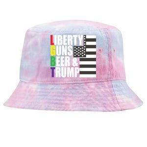 Liberty Guns Beer Trump LGBT Flag Tie-Dyed Bucket Hat