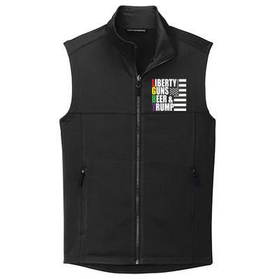 Liberty Guns Beer Trump LGBT Flag Collective Smooth Fleece Vest