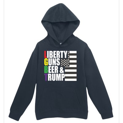 Liberty Guns Beer Trump LGBT Flag Urban Pullover Hoodie