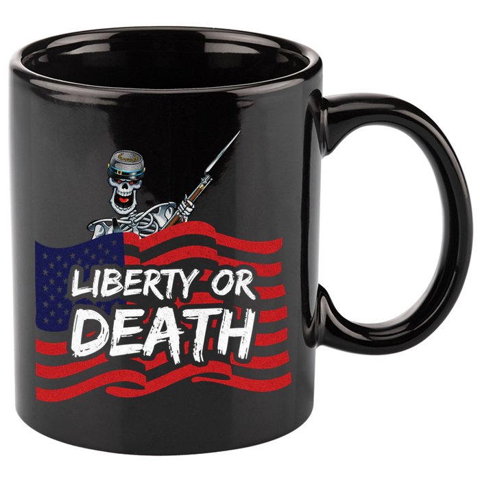 Liberty Or Death 11oz C Handle Ceramic Mug