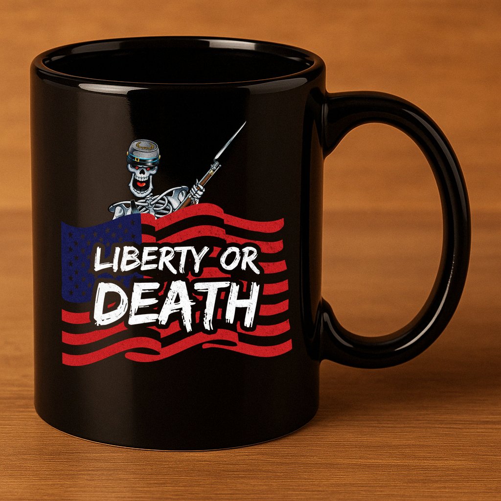 Liberty Or Death 11oz C Handle Ceramic Mug