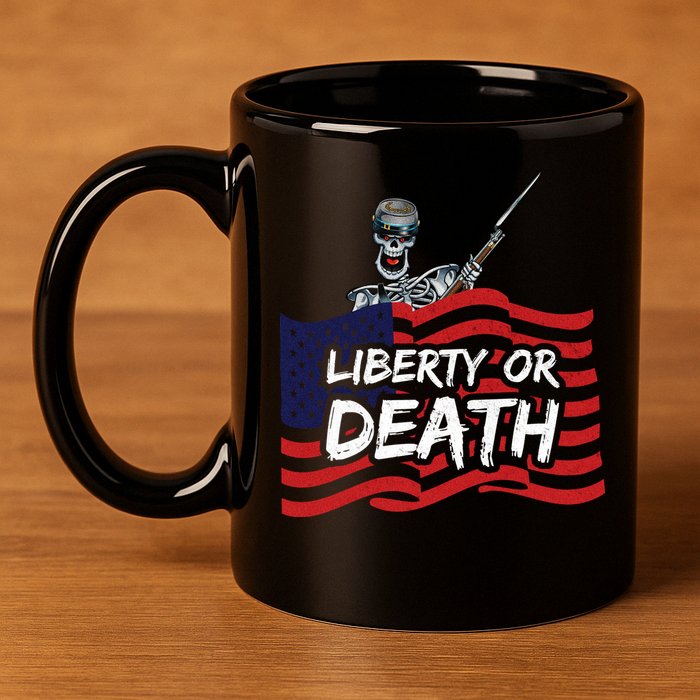 Liberty Or Death 11oz C Handle Ceramic Mug