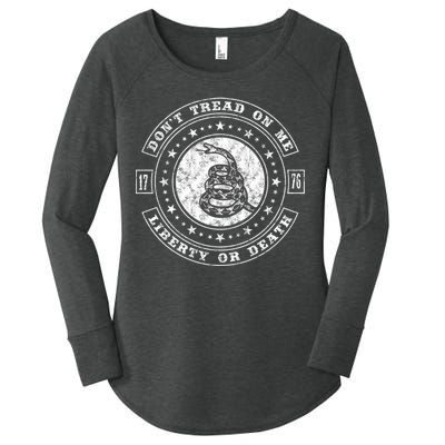 Liberty or Death 1776 Don't Tread on Me Women's Perfect Tri Tunic Long Sleeve Shirt