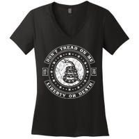 Liberty or Death 1776 Don't Tread on Me Women's V-Neck T-Shirt