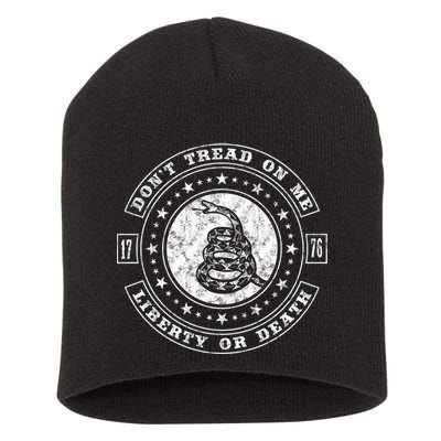 Liberty or Death 1776 Don't Tread on Me Short Acrylic Beanie