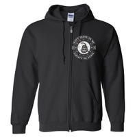 Liberty or Death 1776 Don't Tread on Me Full Zip Hoodie