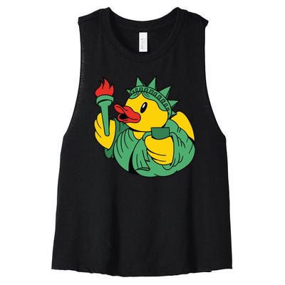 Liberty Rubber Duck Women's Racerback Cropped Tank