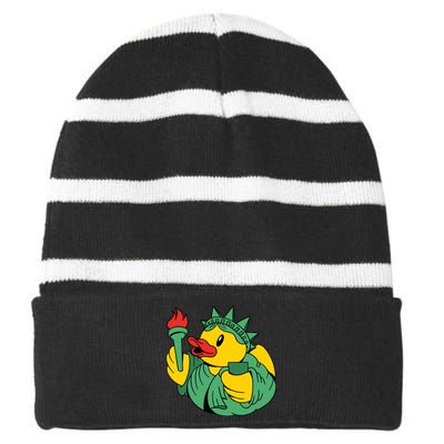 Liberty Rubber Duck Striped Beanie with Solid Band