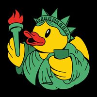 Liberty Rubber Duck Cropped Pullover Crew