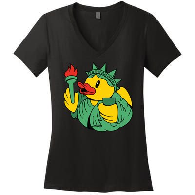 Liberty Rubber Duck Women's V-Neck T-Shirt