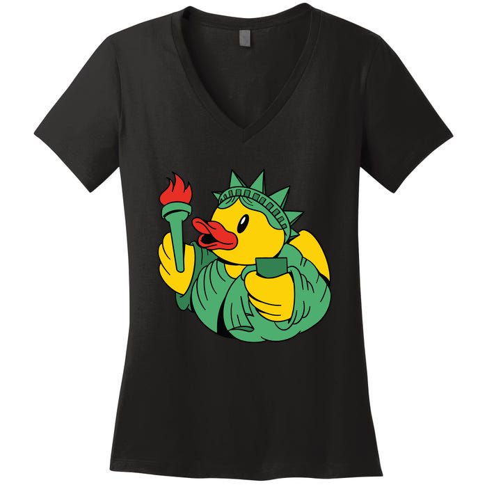 Liberty Rubber Duck Women's V-Neck T-Shirt