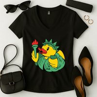 Liberty Rubber Duck Women's V-Neck T-Shirt