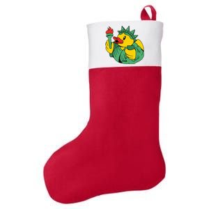 Liberty Rubber Duck Felt Holiday Christmas Stocking