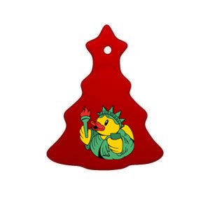 Liberty Rubber Duck Ceramic Tree Ornament