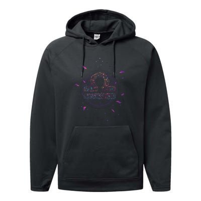 Libra Floral Zodiac Performance Fleece Hoodie