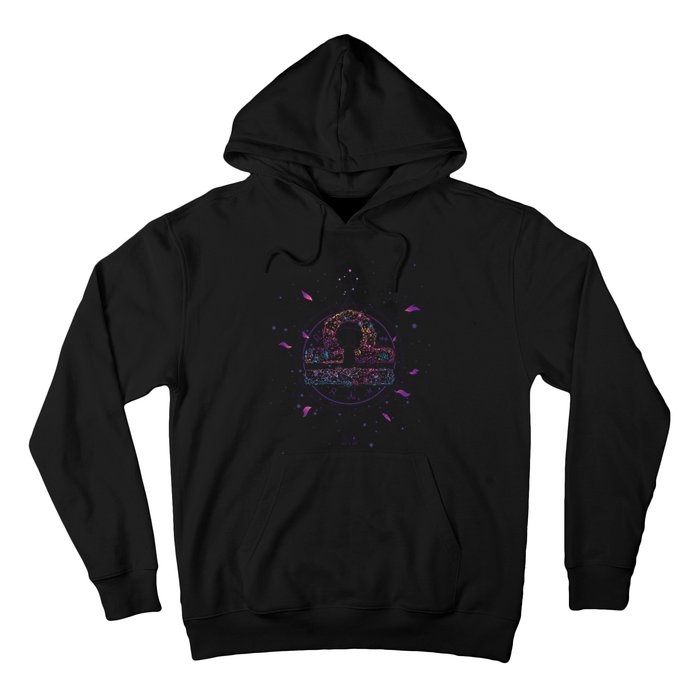 Libra Floral Zodiac Hoodie