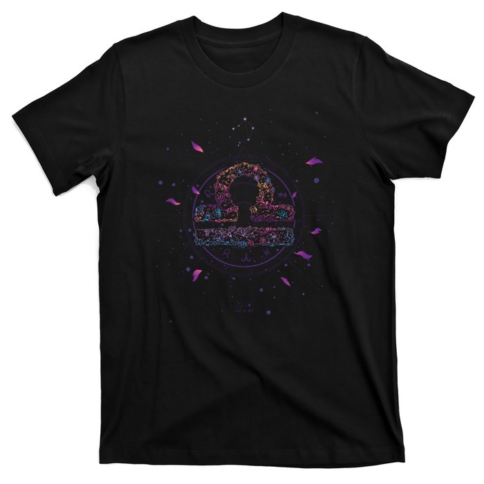 Libra Floral Zodiac T-Shirt