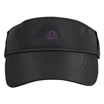 Libra Floral Zodiac Adult Drive Performance Visor