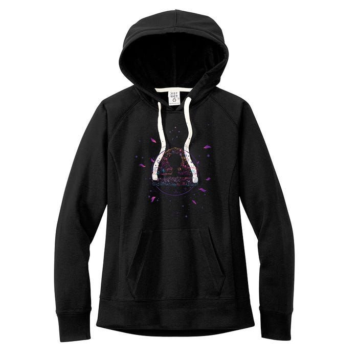 Libra Floral Zodiac Women's Fleece Hoodie