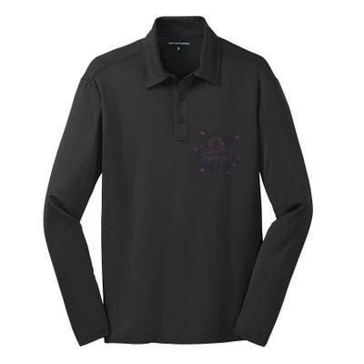 Libra Floral Zodiac Silk Touch Performance Long Sleeve Polo