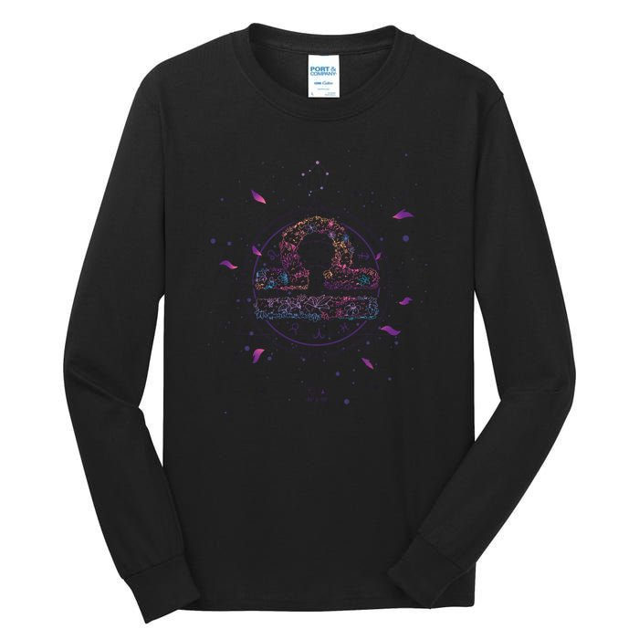 Libra Floral Zodiac Tall Long Sleeve T-Shirt