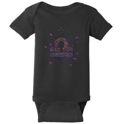 Libra Floral Zodiac Baby Bodysuit