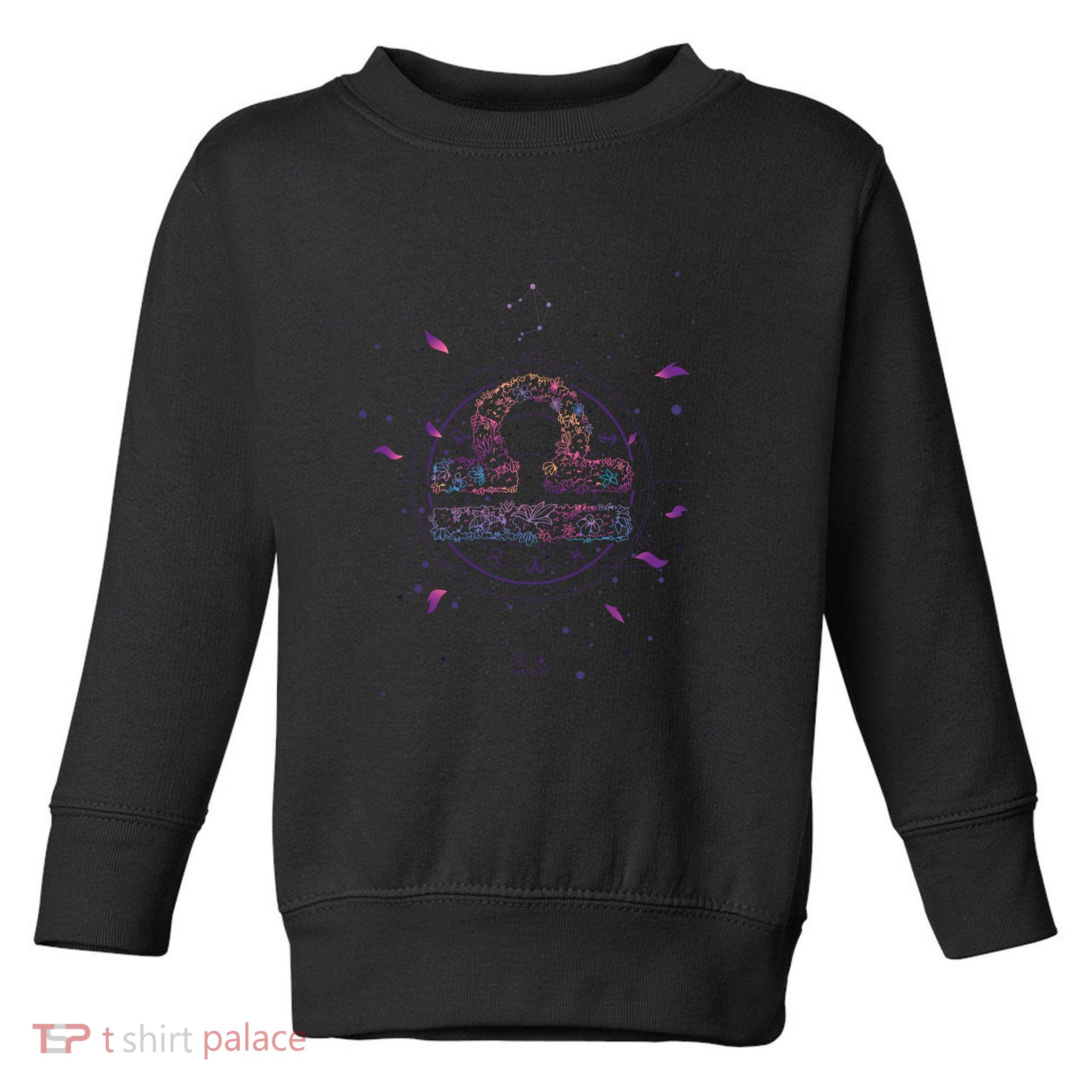 Libra Floral Zodiac Toddler Sweatshirt