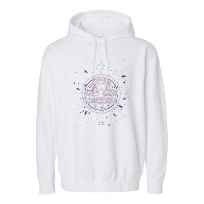 Libra Floral Zodiac Garment-Dyed Fleece Hoodie