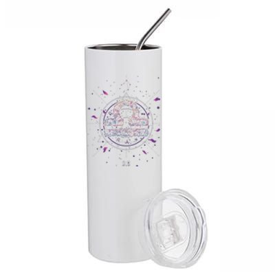 Libra Floral Zodiac Stainless Steel Tumbler