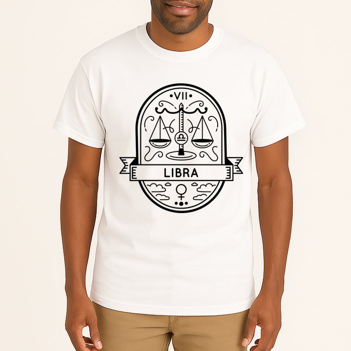Libra Zodiac Symbol Design Tall T-Shirt