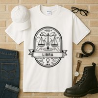 Libra Zodiac Symbol Design Tall T-Shirt