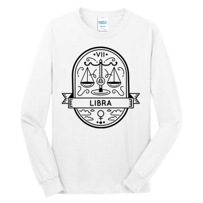 Libra Zodiac Symbol Design Tall Long Sleeve T-Shirt