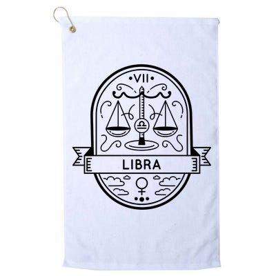 Libra Zodiac Symbol Design Golf Towel