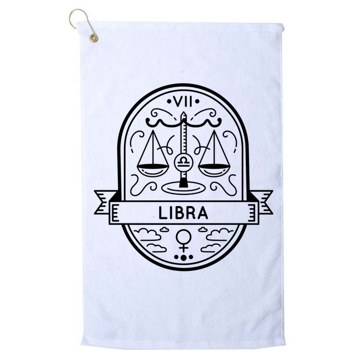 Libra Zodiac Symbol Design Golf Towel