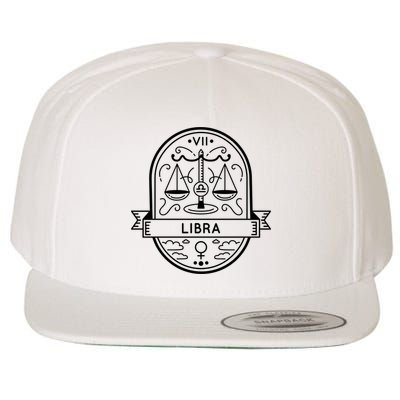 Libra Zodiac Symbol Design Wool Snapback Cap