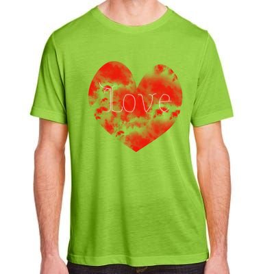 Love In Clouds Big Red Heart Distressed Valentines Day Great Gift Adult ChromaSoft Performance T-Shirt