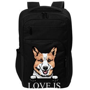 Love Is Corgi Dog Impact Tech Backpack