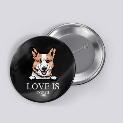Love Is Corgi Dog Button