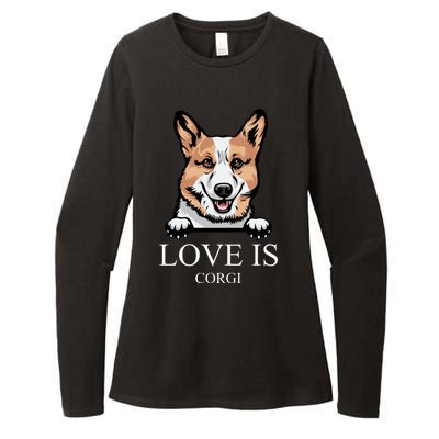 Love Is Corgi Dog Womens CVC Long Sleeve Shirt