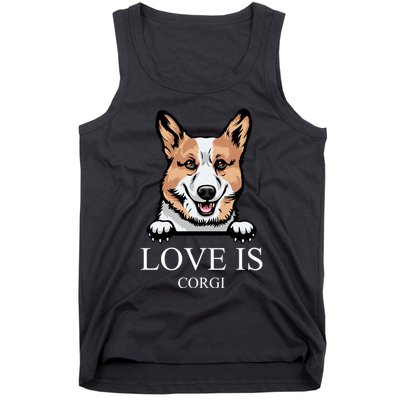 Love Is Corgi Dog Tank Top