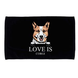 Love Is Corgi Dog Microfiber Hand Towel