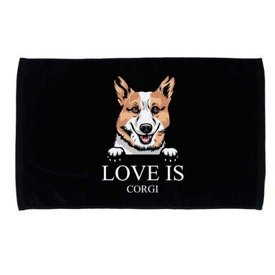 Love Is Corgi Dog Microfiber Hand Towel